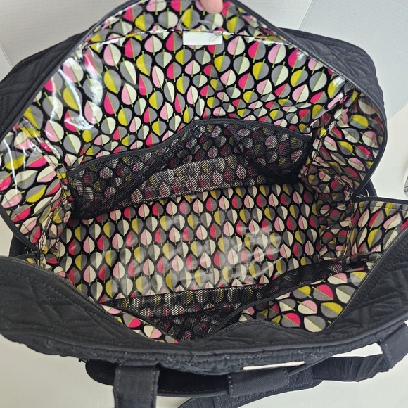 Vera Bradley Stroll Around Baby Diaper Tote Bag Black Quilted Travel - Picture 14 of 14